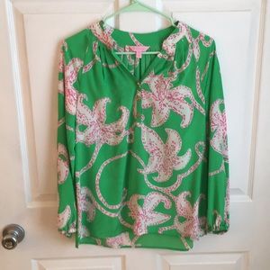 NWOT Lilly Pulitzer Silk Elsa Top